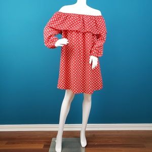 🆕️🔴 GLAMOROUS Mod Polka Dot Dress // (NWT)